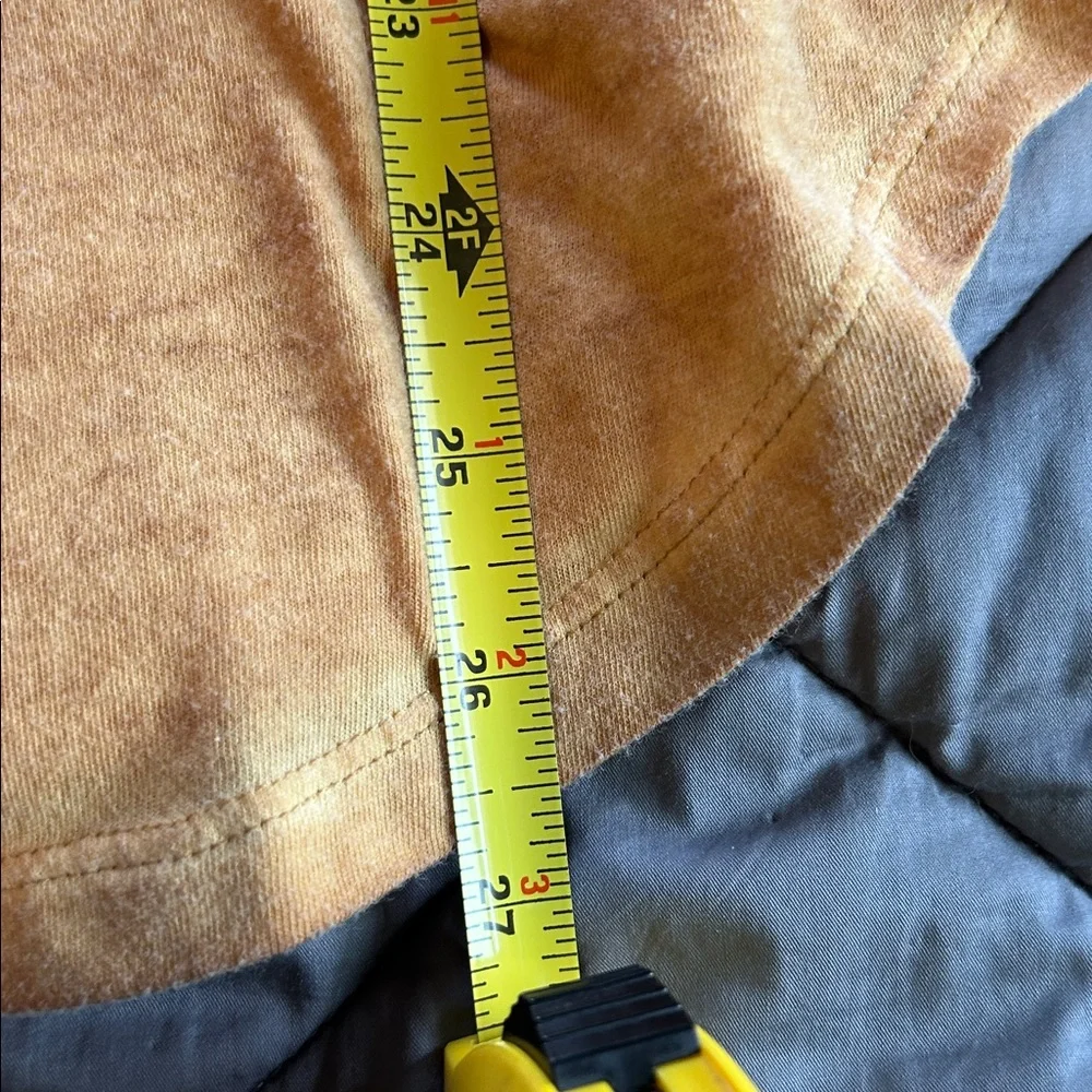 Women's V-Neck Long Sleeve Top - distressed butterscotch - Picture 6 of 6